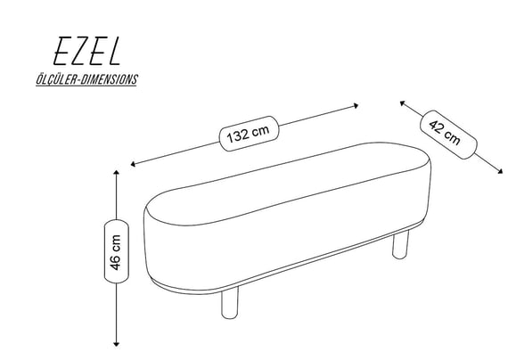 Ezel 130 Luk Bench - Bordo