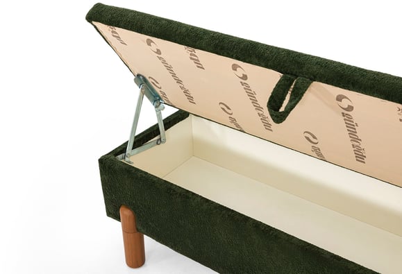 Ezel 130luk Sandıklı Bench - Koyu Yeşil