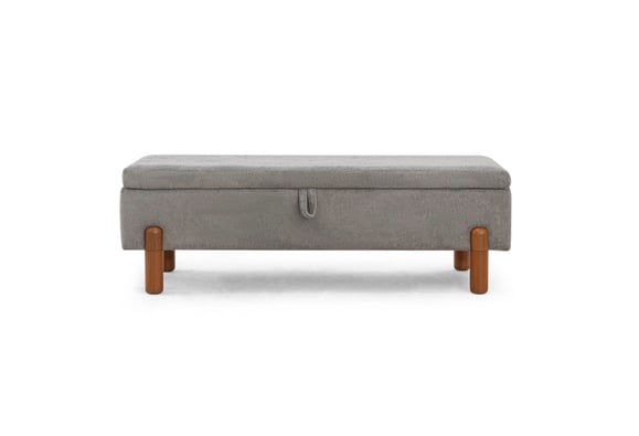 Ezel 130luk Sandıklı Bench - Açık Gri