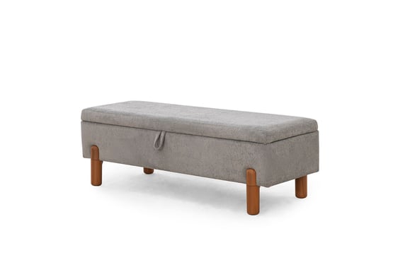 Ezel 130luk Sandıklı Bench - Açık Gri