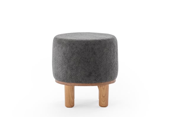 Ezel 45 Lik Puf - Açık Gri