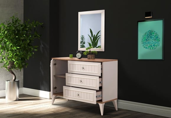 Lena Makyaj Masası Ayna Paneli 