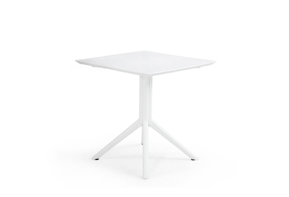 Liza 70X70 Rattan Masa (Beyaz)
