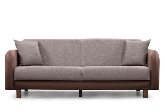 Milano Kanepe (Kahve Deri-Kahve Kumaş)