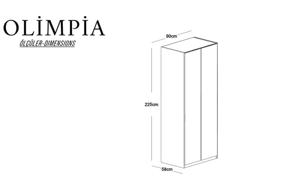 Olimpia İkili Çekmeceli Modül Dolap
