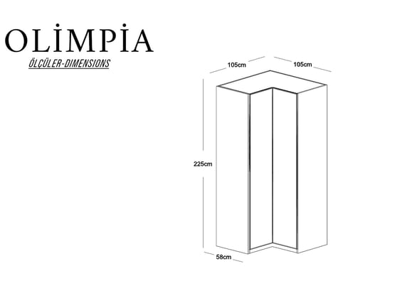 Olimpia Köşe Modül Dolap