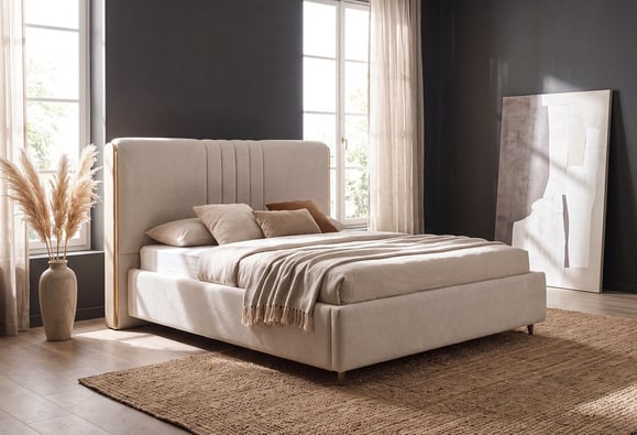 Perla 160x200 Döşemeli Baza Başlık Seti