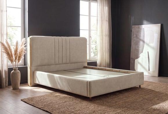 Perla 160x200 Döşemeli Baza Başlık Seti
