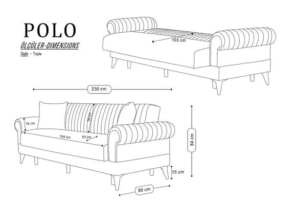 Polo Kanepe (Bej/Aytaşı Ayak)