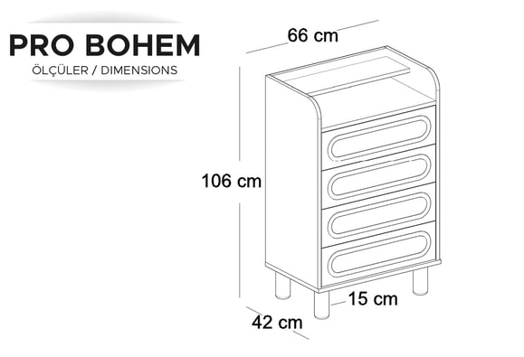 Pro Bohem Şifonyer (Genç Odası)