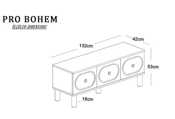 Pro Bohem Tv Sehpası