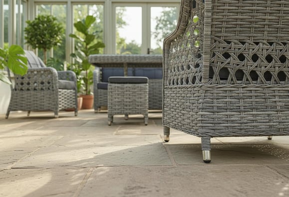 Roma Rattan Örme Balkon Bahçe Takımı (Gri)