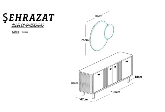 Şehrazat Konsol Ayna Paneli 