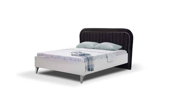 Sementa 160lık Karyola+Başlık (Gri Çıtalı)
