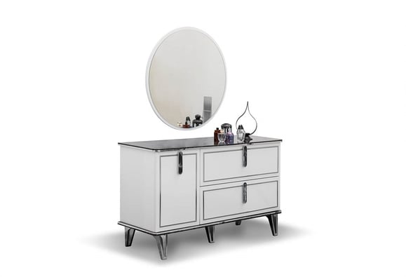 Sementa Sürgülü Yatak Odası Takımı (Gri Çıtalı)