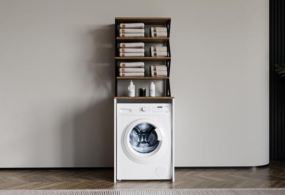 Still Raflı Çamaşır Makinesi Dolabı
