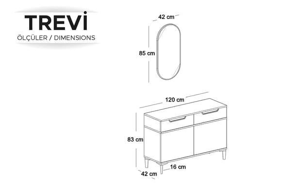 Trevi Makyaj Masası Takımı