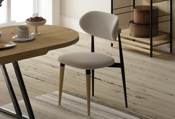 Venüs Sandalye (Siyah Naturel/Tedi Bej)