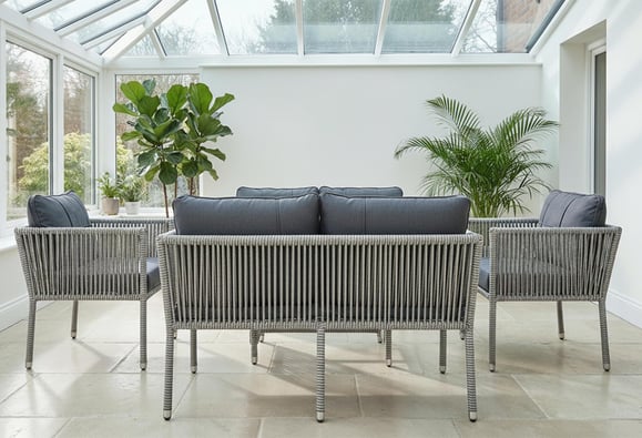 Verona Rattan Örme Balkon Bahçe Takımı 