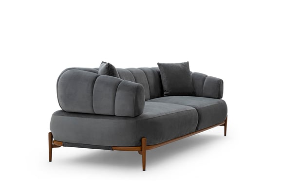 Zeugma Üçlü - Antrasit/Ceviz Ayak