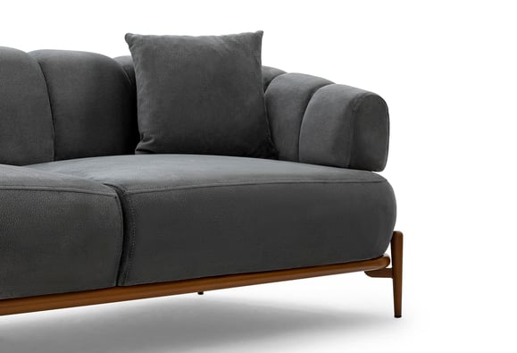 Zeugma Üçlü - Antrasit/Ceviz Ayak