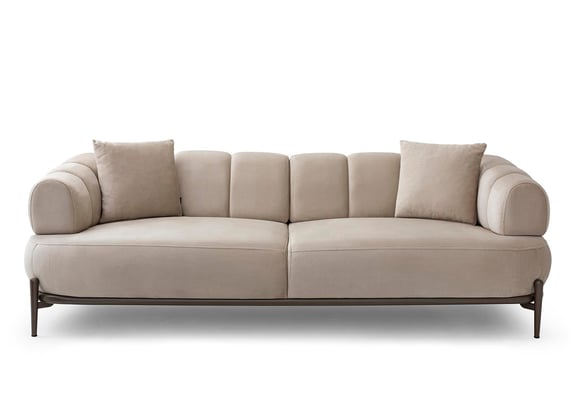 Zeugma Üçlü -Bej / Gri Metal Ayak