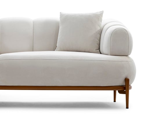 Zeugma Üçlü - Krem/Ceviz Ayak