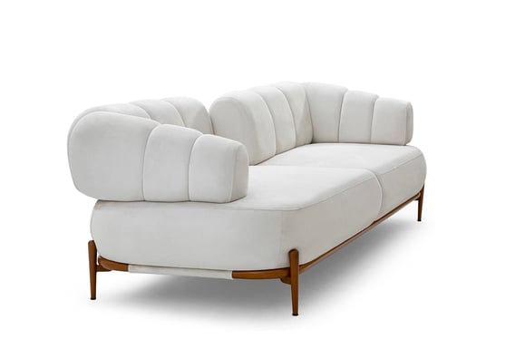 Zeugma Üçlü - Krem/Ceviz Ayak