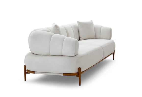 Zeugma Üçlü - Krem/Ceviz Ayak