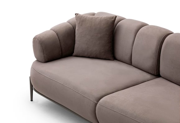 Zeugma Üçlü - Sütlü Kahve / Gri Metal Ayak