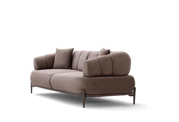 Zeugma Üçlü - Sütlü Kahve / Gri Metal Ayak