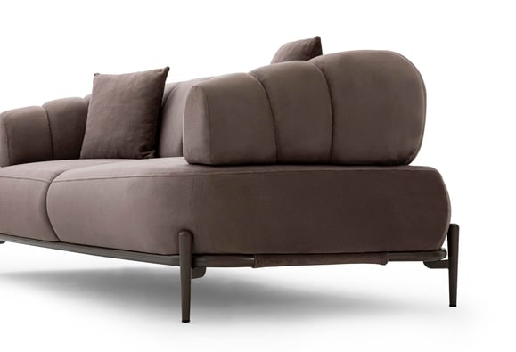 Zeugma Üçlü - Sütlü Kahve / Gri Metal Ayak