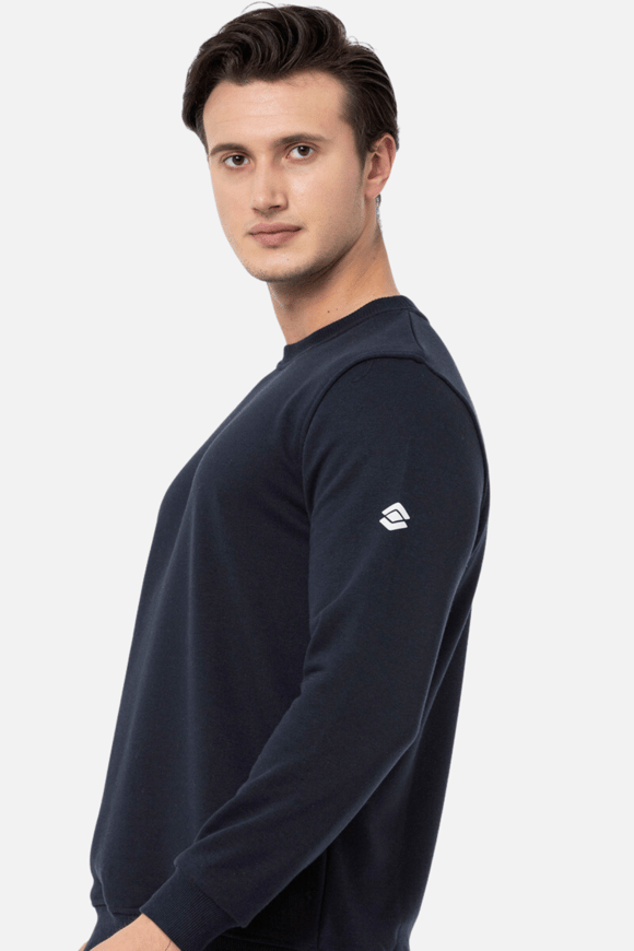 Scooter Bisiklet Yaka Lacivert Erkek Sweatshirt M1515TL