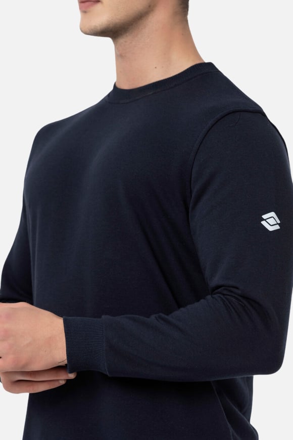 Scooter Bisiklet Yaka Lacivert Erkek Sweatshirt M1515TL