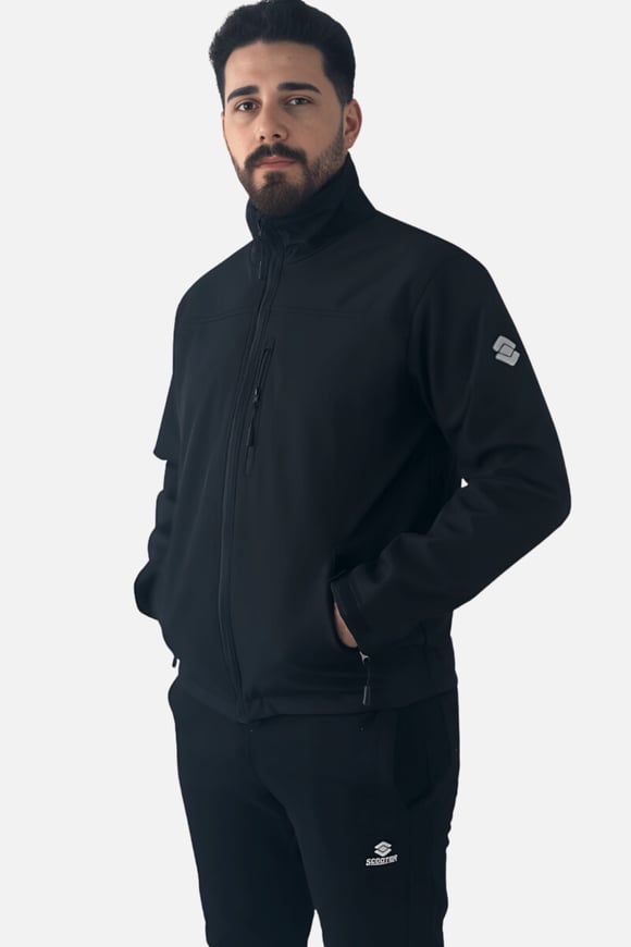 Scooter Yakalı Softshell Mont Siyah Erkek M1805TS