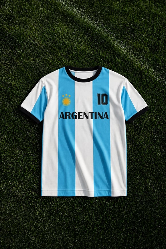 Argentina 10 Baskılı Tişört