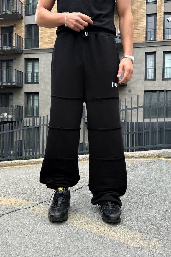 Bad Layers Oversize Ayarlanabilir Lastikli Eşofman Siyah