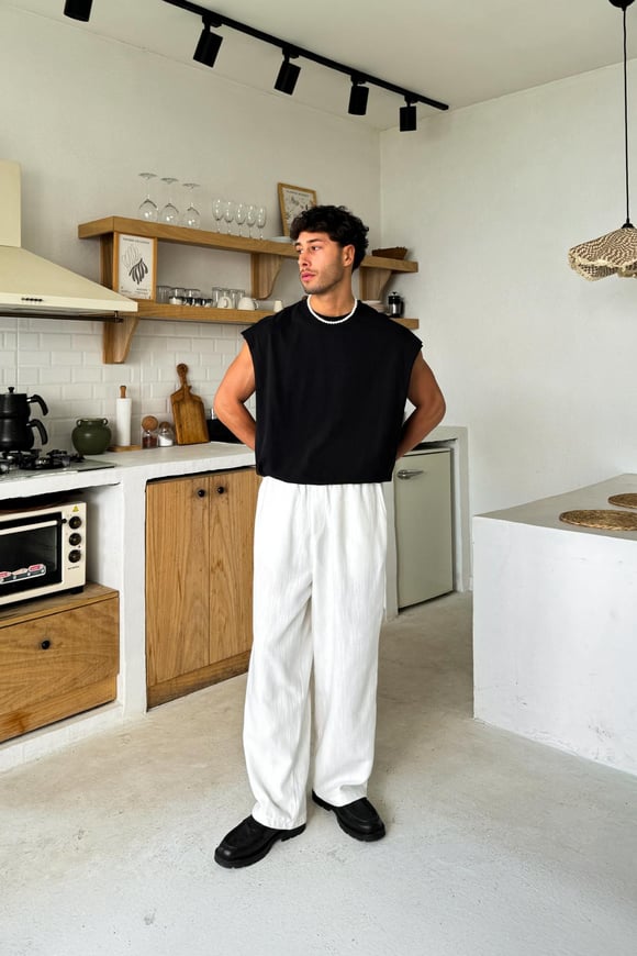 Basic Oversize Atlet Siyah