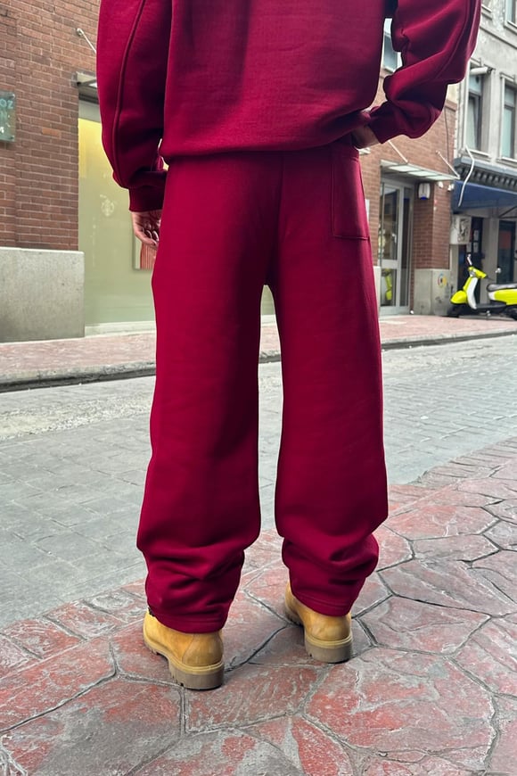Basic Ayarlanabilir Paça Eşofman Altı Bordo