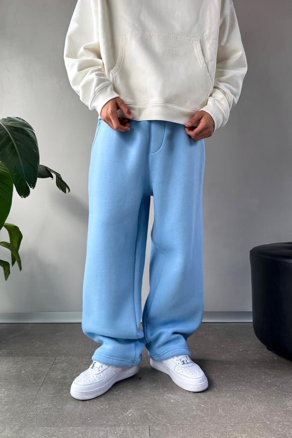 Basıc Baggy Bebek Mavisi Eşofman Altı
