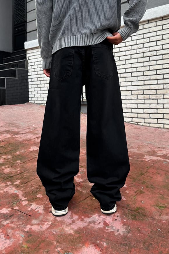 Basic Baggy Jean Siyah