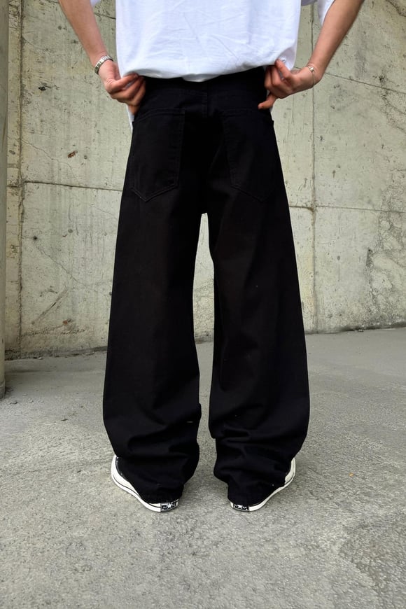 Basic Baggy Jean Siyah