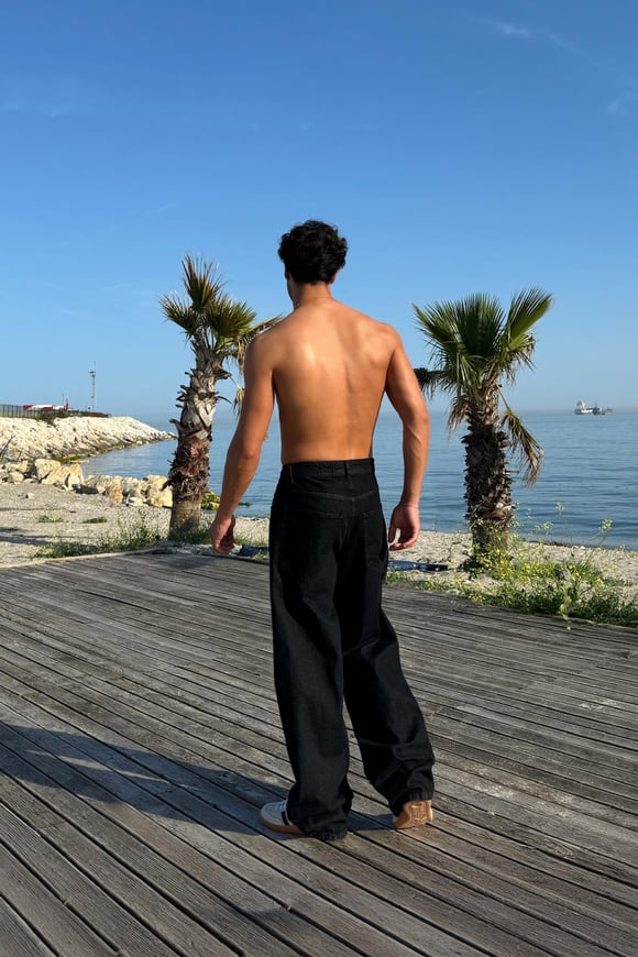 Basic Baggy Jean Siyah