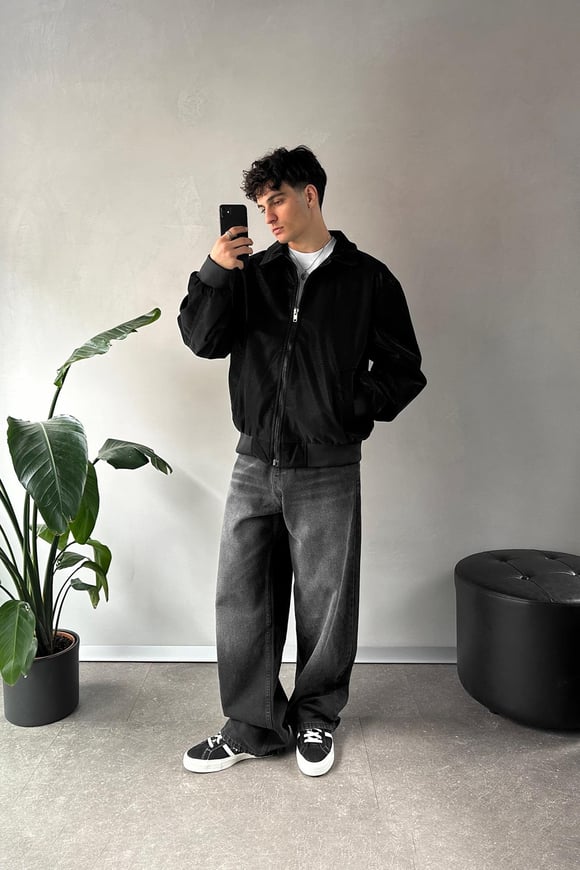 Basic Baggy Jean Siyah