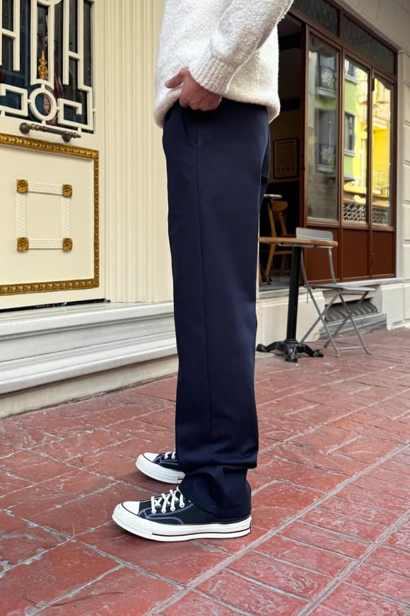 Basic Regular Gabardin Pantolon Lacivert