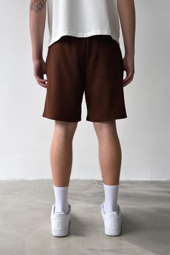 Basic Bel Lastikli Kahverengi Şort