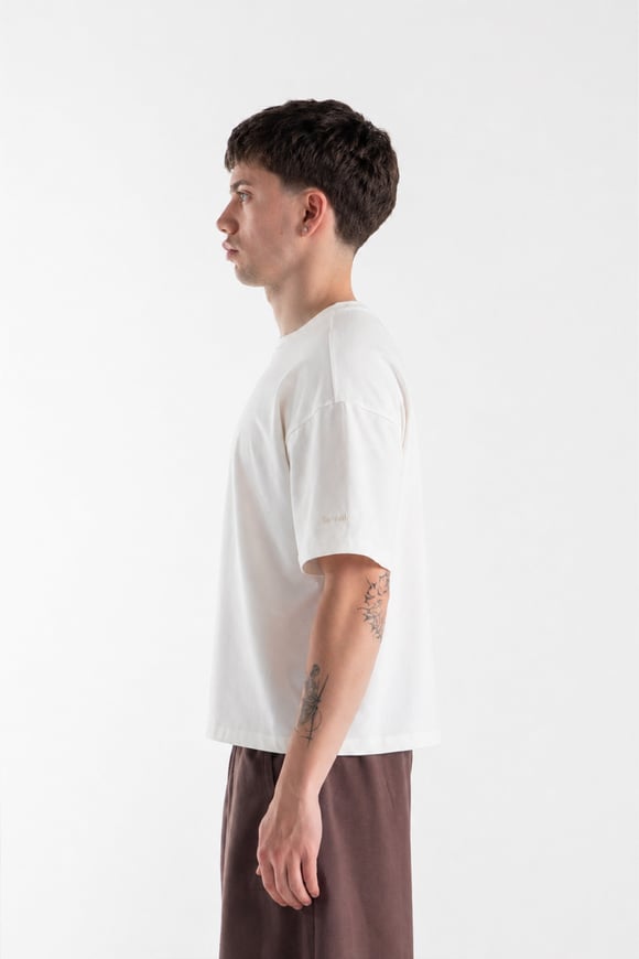 Basic Boxy Fit Ekru Tişört