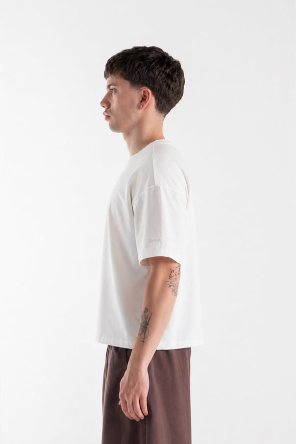 Basic Boxy Fit Ekru Tişört