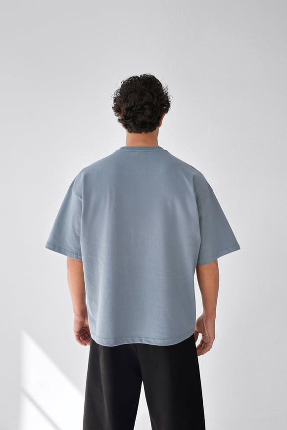 Basic Boxy Fit Gri Tişört