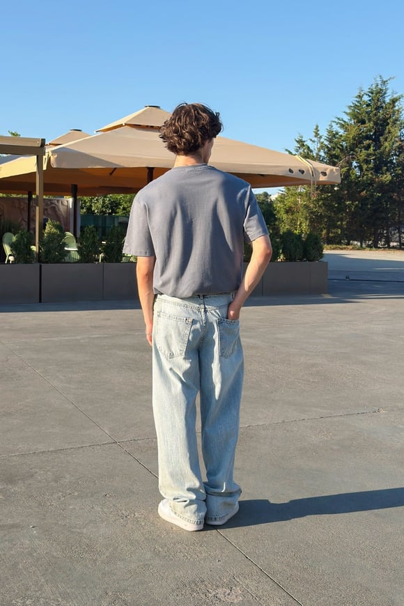 Basic Füme Oversize Tişört